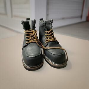 Brand New QLTY Safety Toe - Steel Toe Black Leather Work Boot Men’s Size 13 Wide